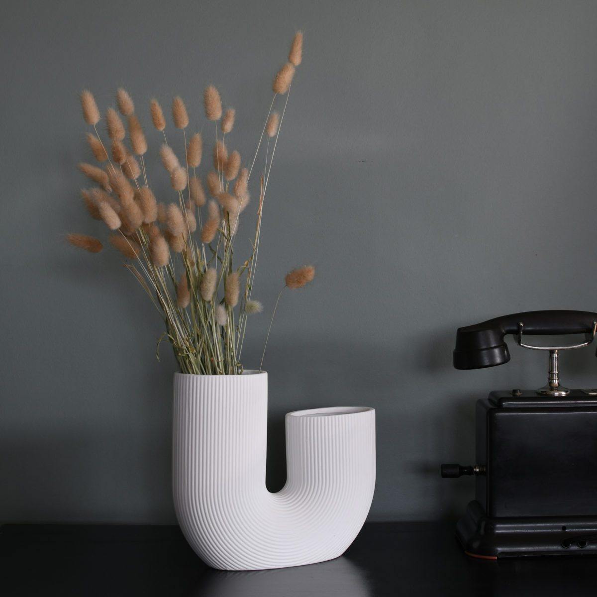 Stråvalla White ceramic vase - Cucina-Laura