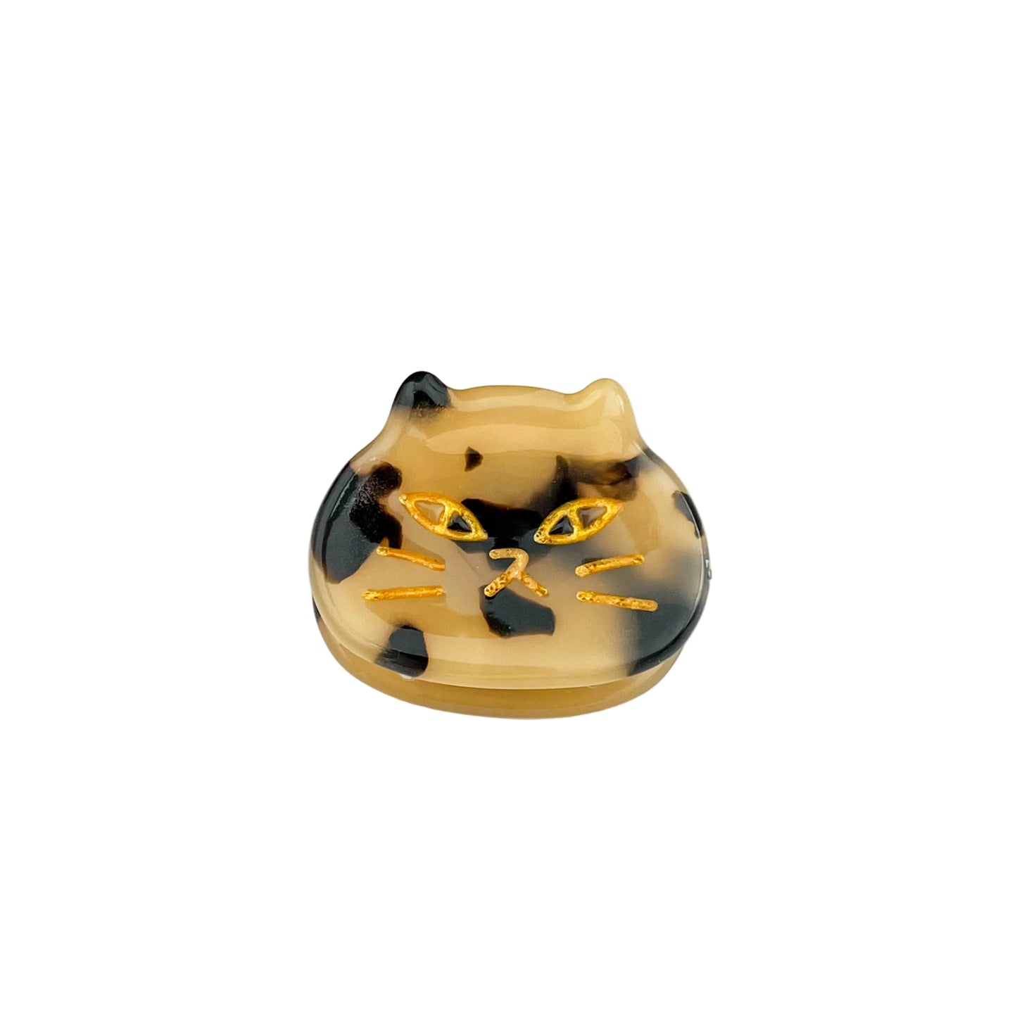 MINI Katze Haarklammer Braun