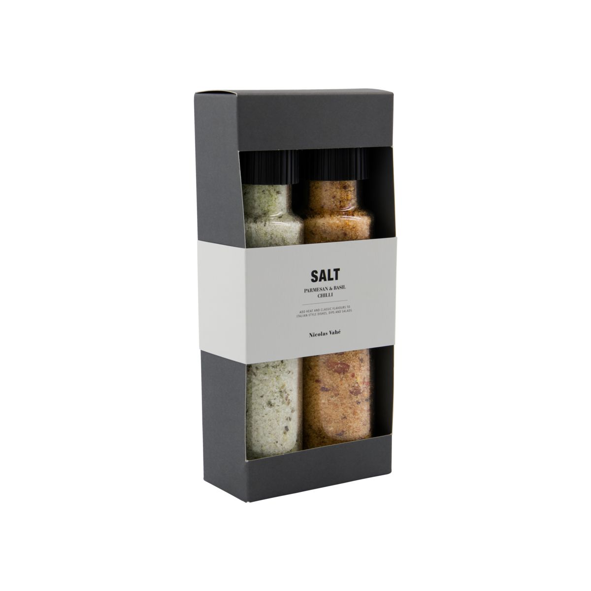 Geschenkbox, Nicolas Vahé Parmesan & Basil salt & Chilli salt
