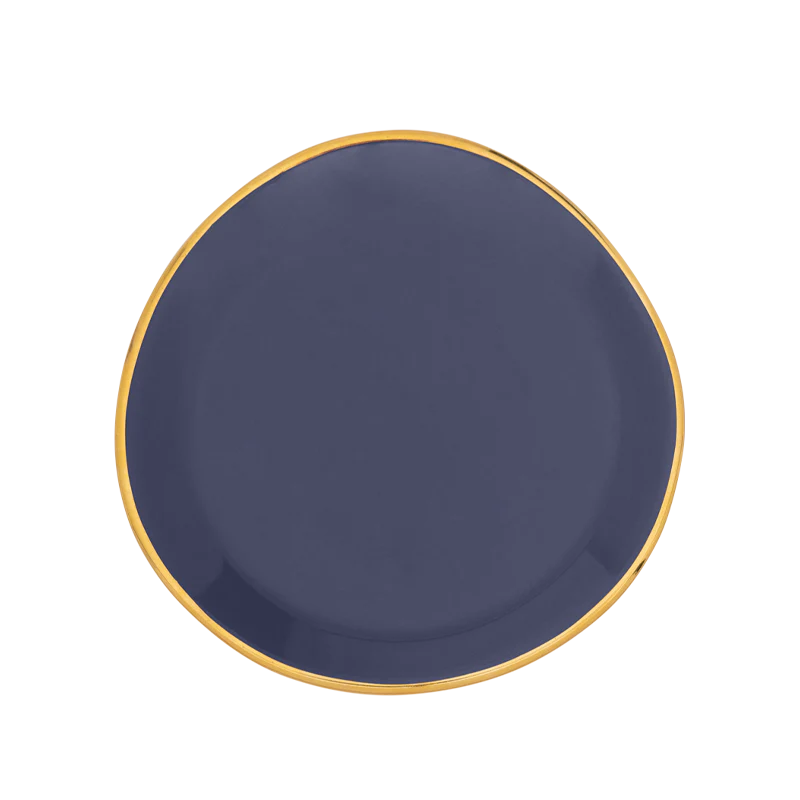 Good Morning plate Purple Blue