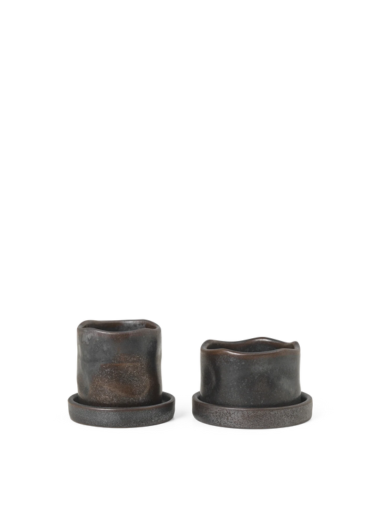 Uneru Mini Pots – Set of 2 BLACK