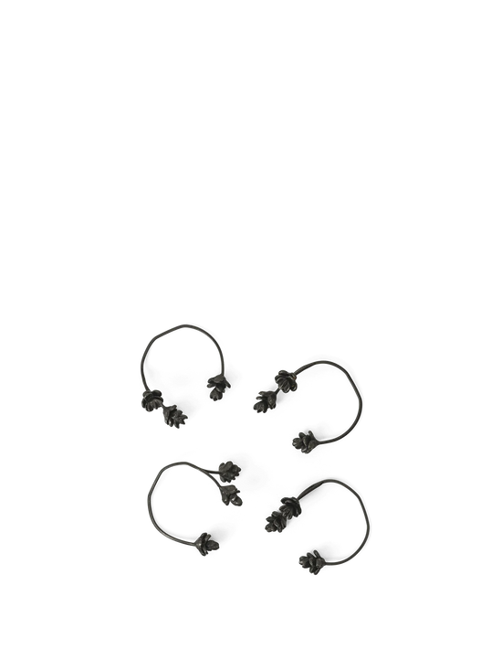 Forest Napkin Rings - Set of 4 Black Brass