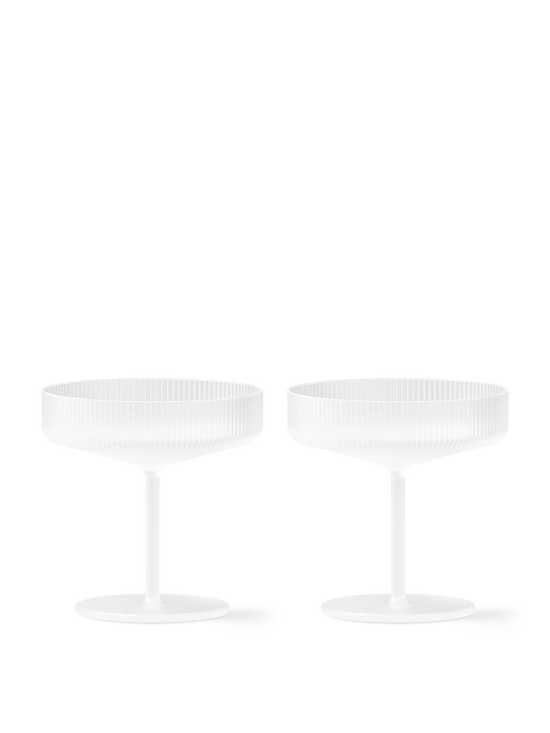 Ripple Champagne Saucers - Set of 2