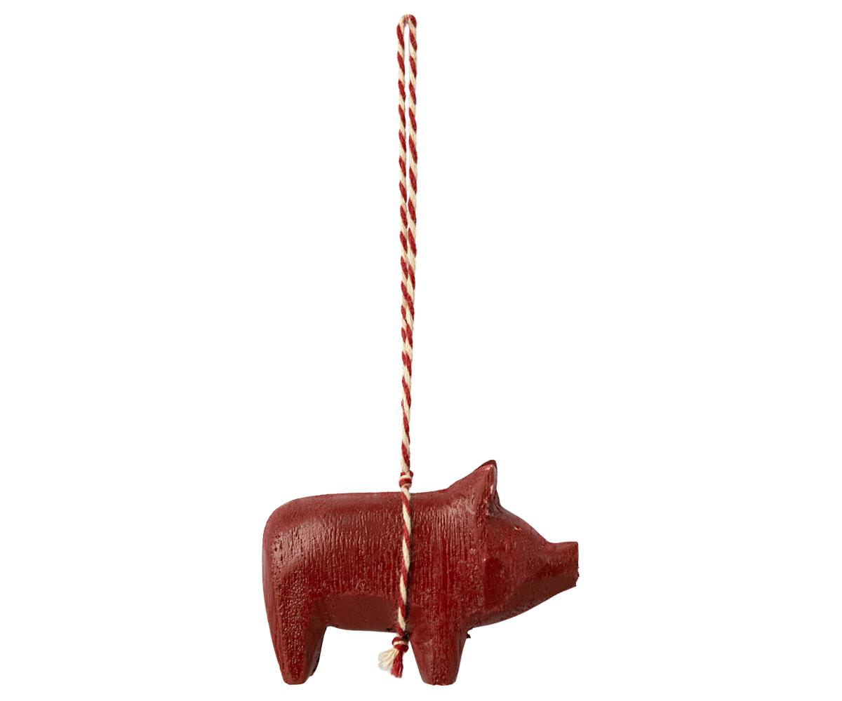 Maileg HOLZ Schweinchen rot
