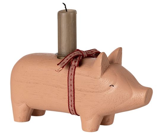 Maileg Kerzenständer SCHWEIN rosa mittel