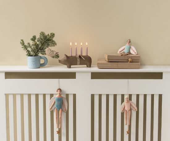 Kerzenständer SCHWEIN Advent Natur