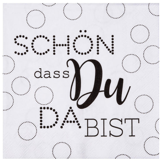 Servietten "Schön, dass du da bist"