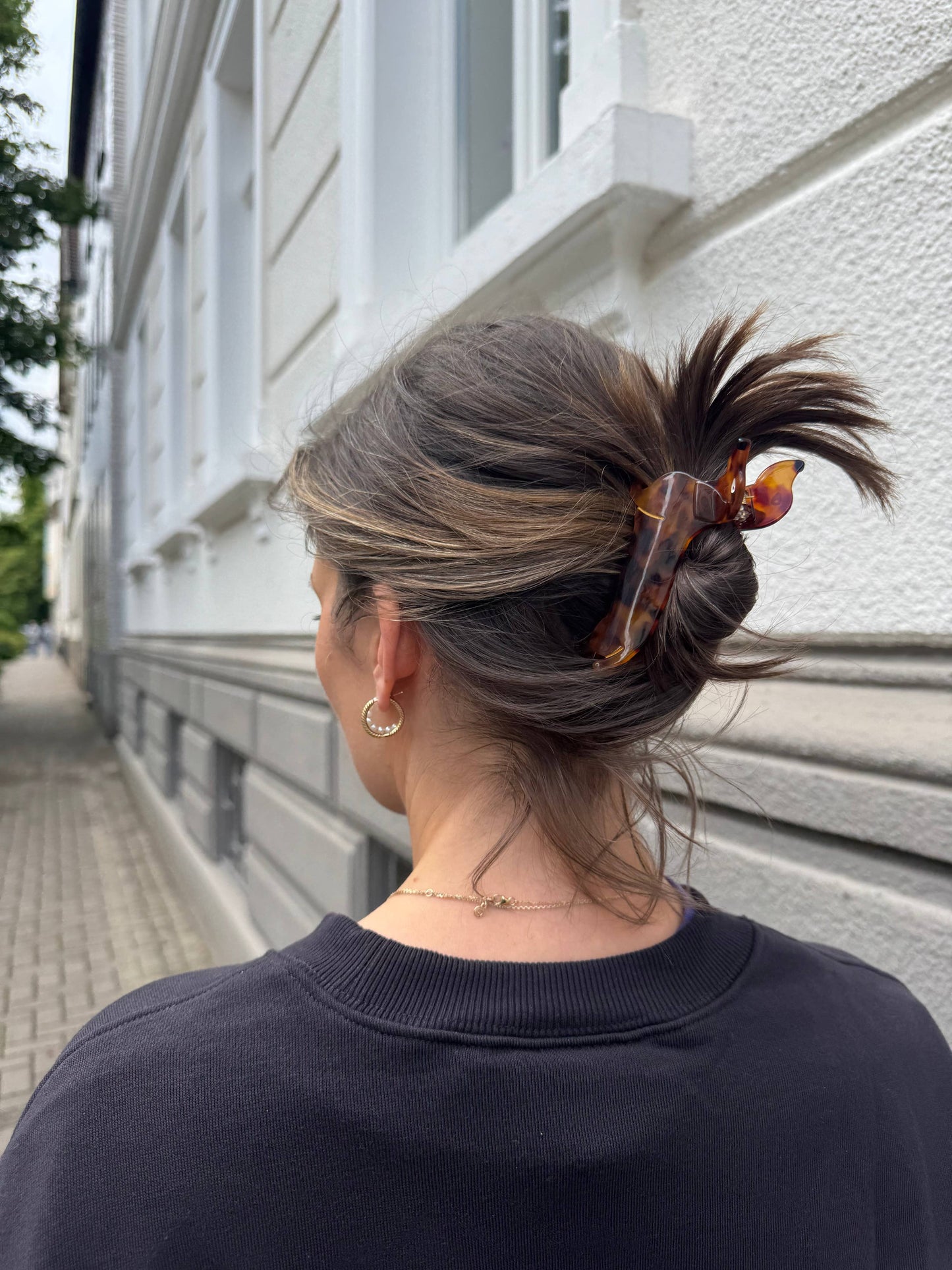 Haarklammer Dackel Braun