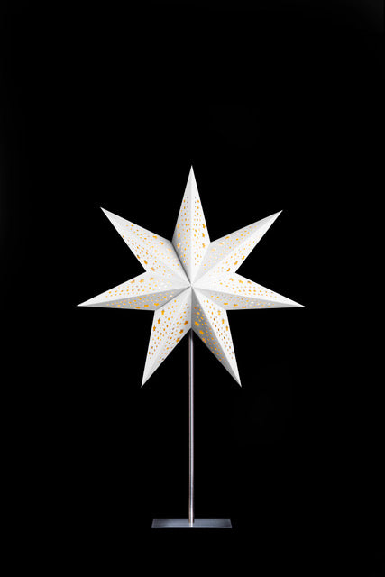 Leuchtstern SAMTPAPIER mit Ständer