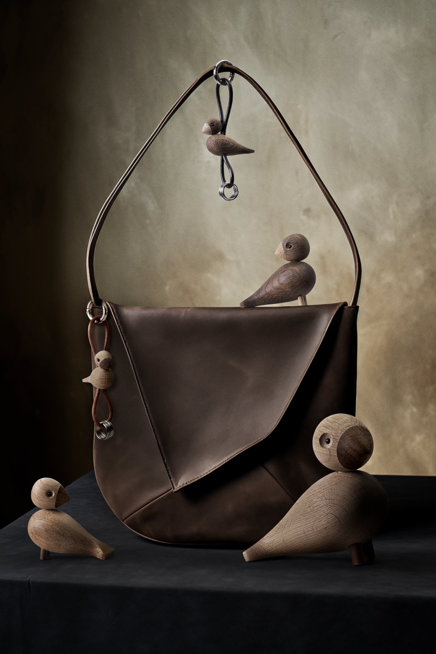 BIRD Schlüsselhänger Eiche dunkel