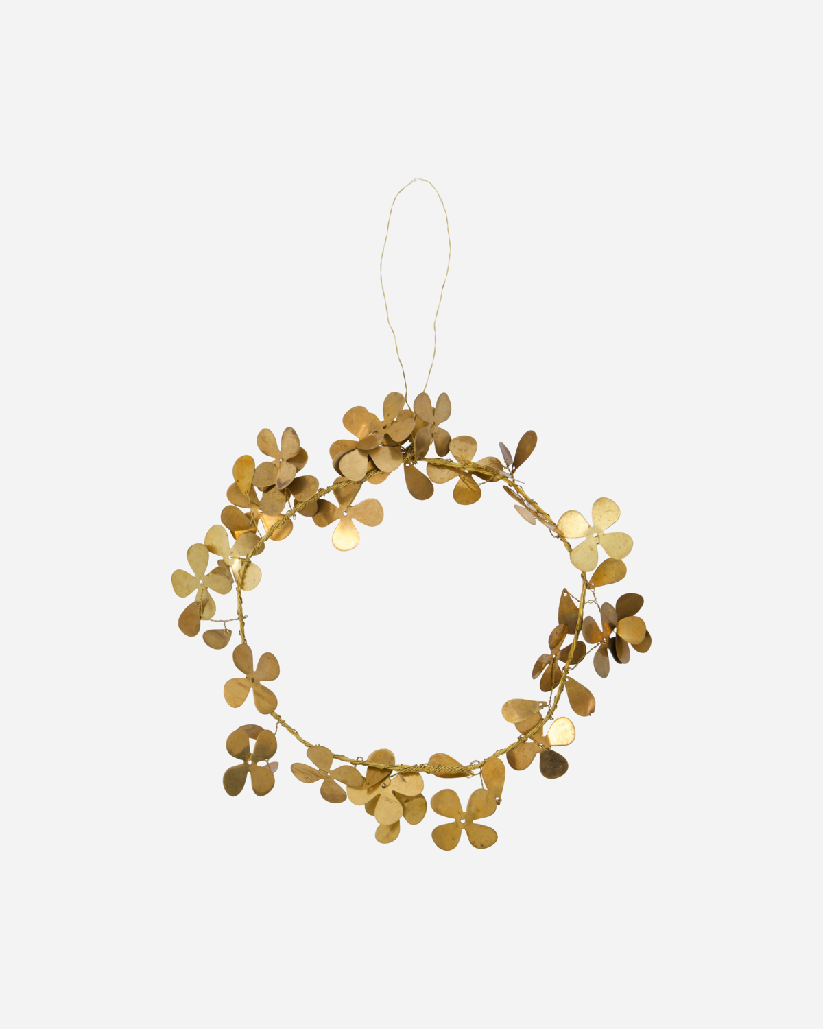 Kleiner goldener Kranz mit Glücksklee