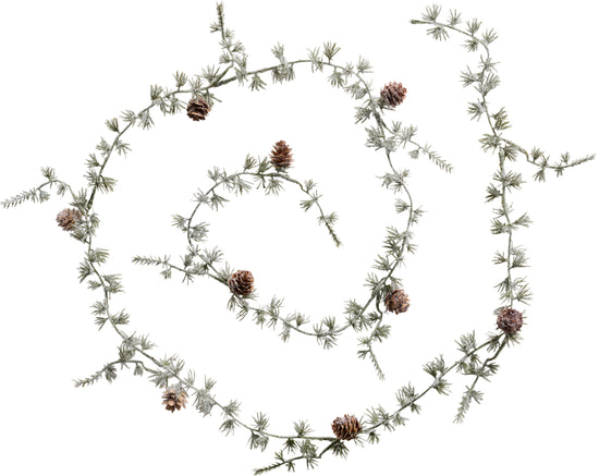 Zedern Girlande m. Zapfen gefrostet
