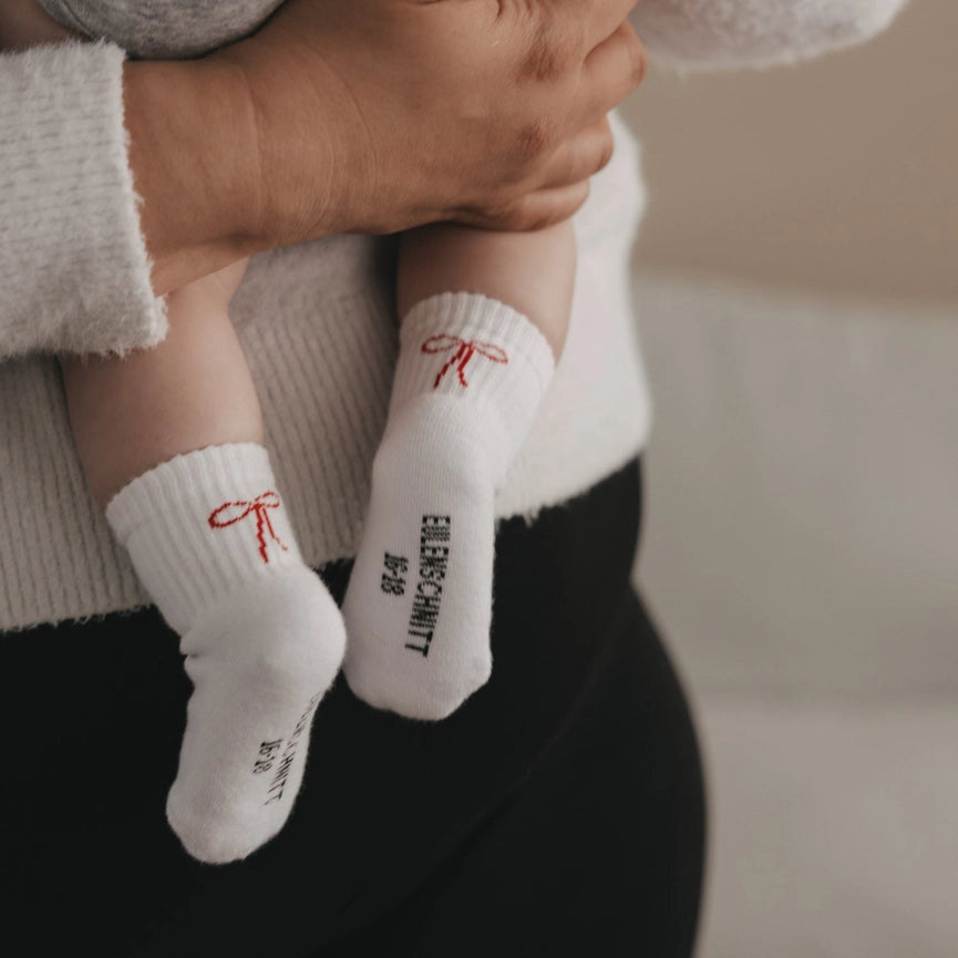 BABY Söckchen Schleife Rot 16-18 Monate