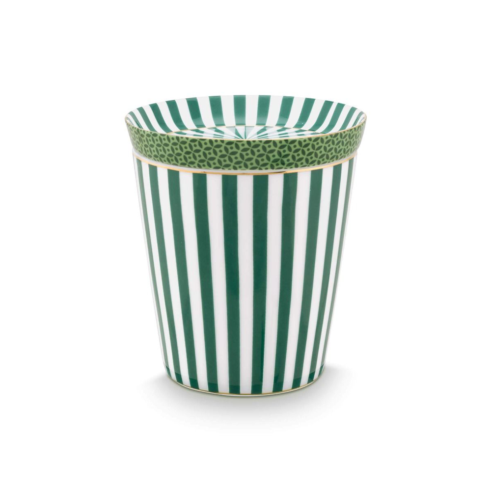 Royal Stripes Tasse & Teebeutelablage Grün