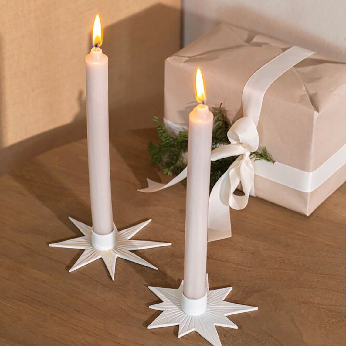 Kerzenhalter STERN m. Relief