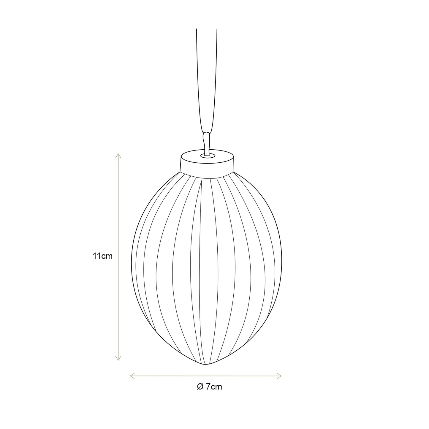 Porzellan Ornament STRIPES