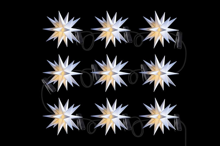 Sternenkette BABY Stern 8 cm WEIß ( 9 )