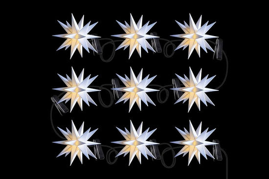 Sternenkette BABY Stern 8 cm WEIß ( 9 )