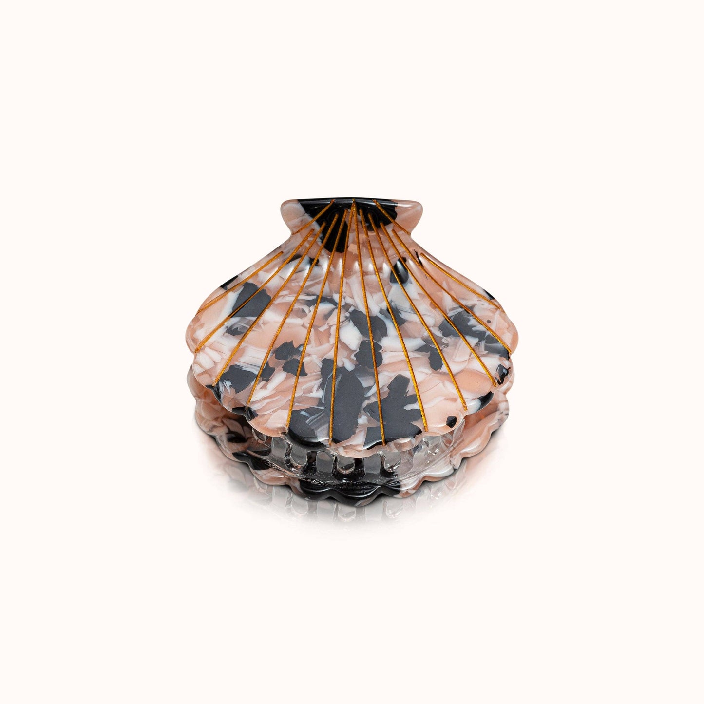 Haarklammer Muschel Marmor
