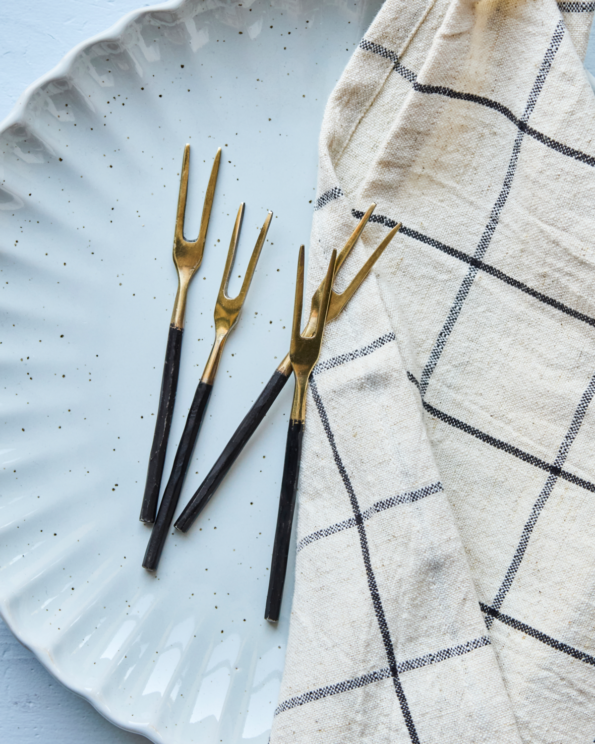 Kleine Vorlegegabel Antique brass