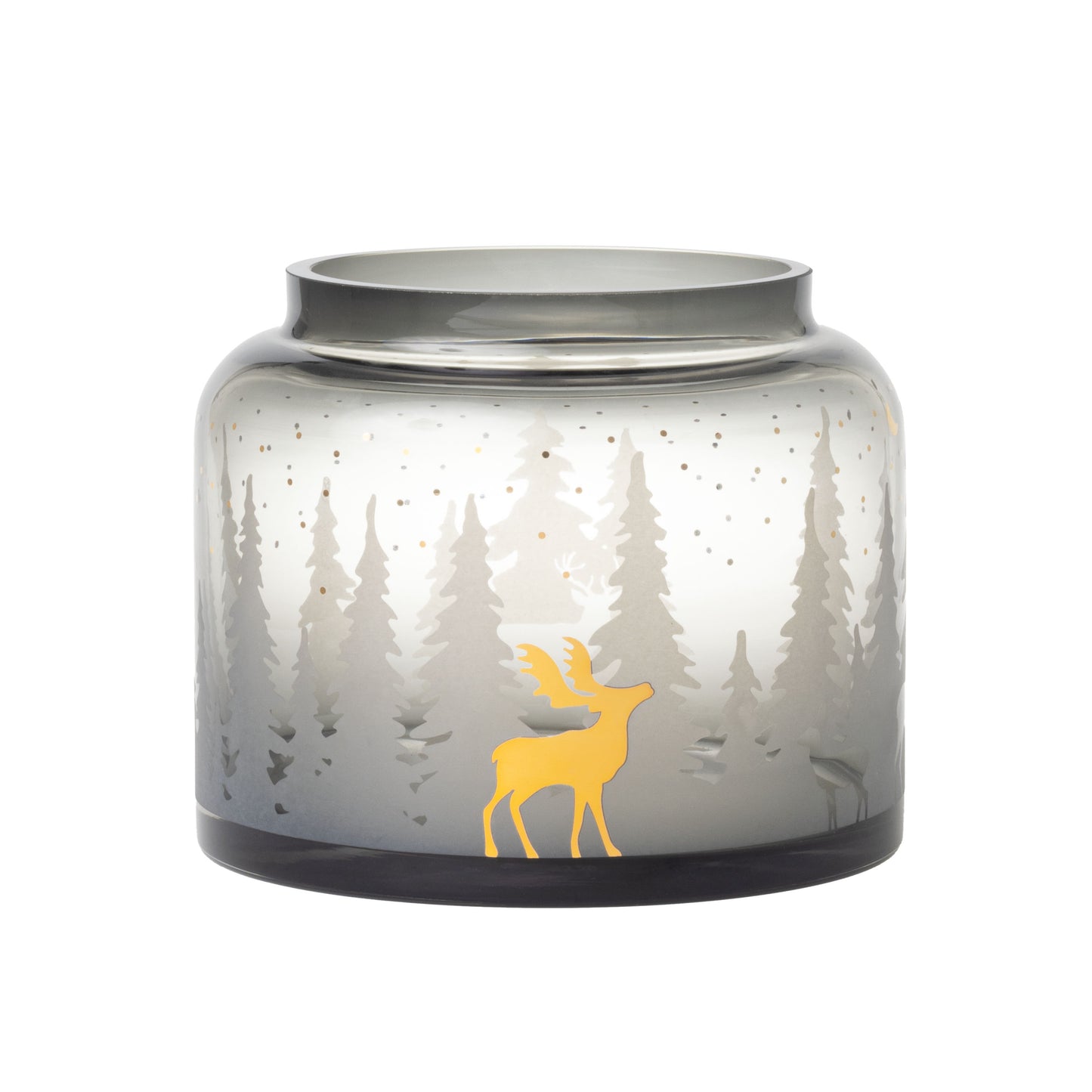 Wintervase Waldlandschaft D.19cm, H.15,5cm