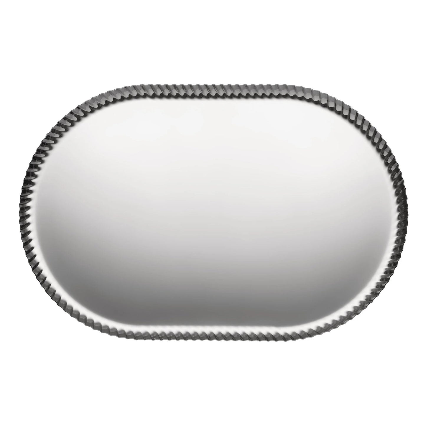 PLEATS Tablett Edelstahl oval