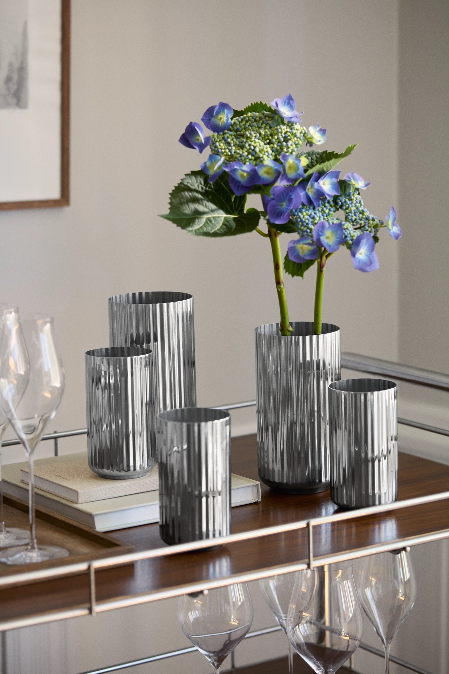 LYNBY Vase Edelstahl 20,5 cm / 1936