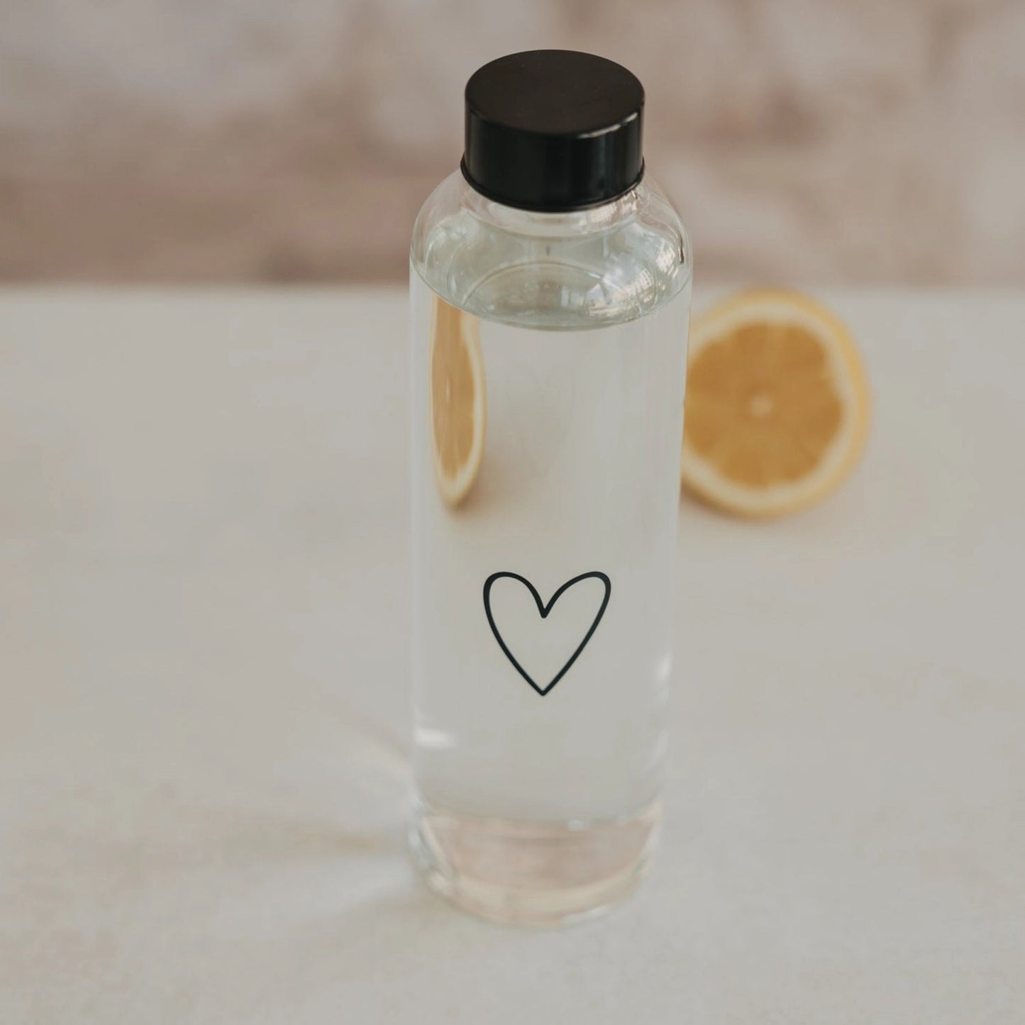 Trinkflasche HERZ Glas 750 ml