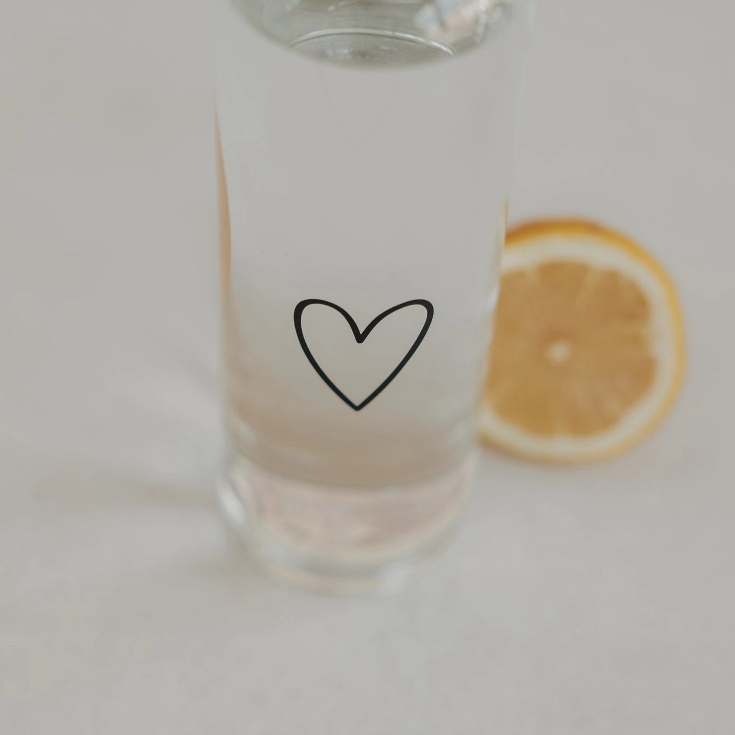 Trinkflasche HERZ Glas 750 ml