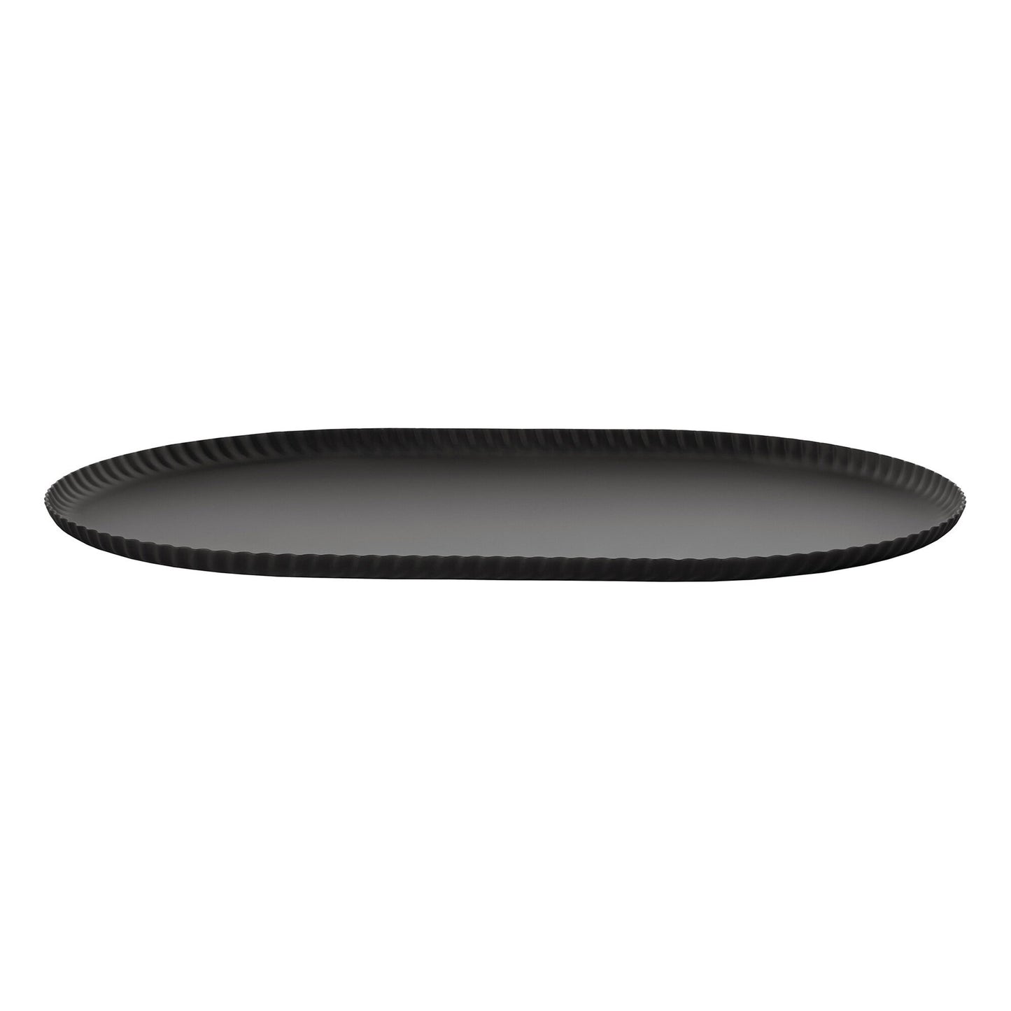 PLEATS Tablett Schwarz oval