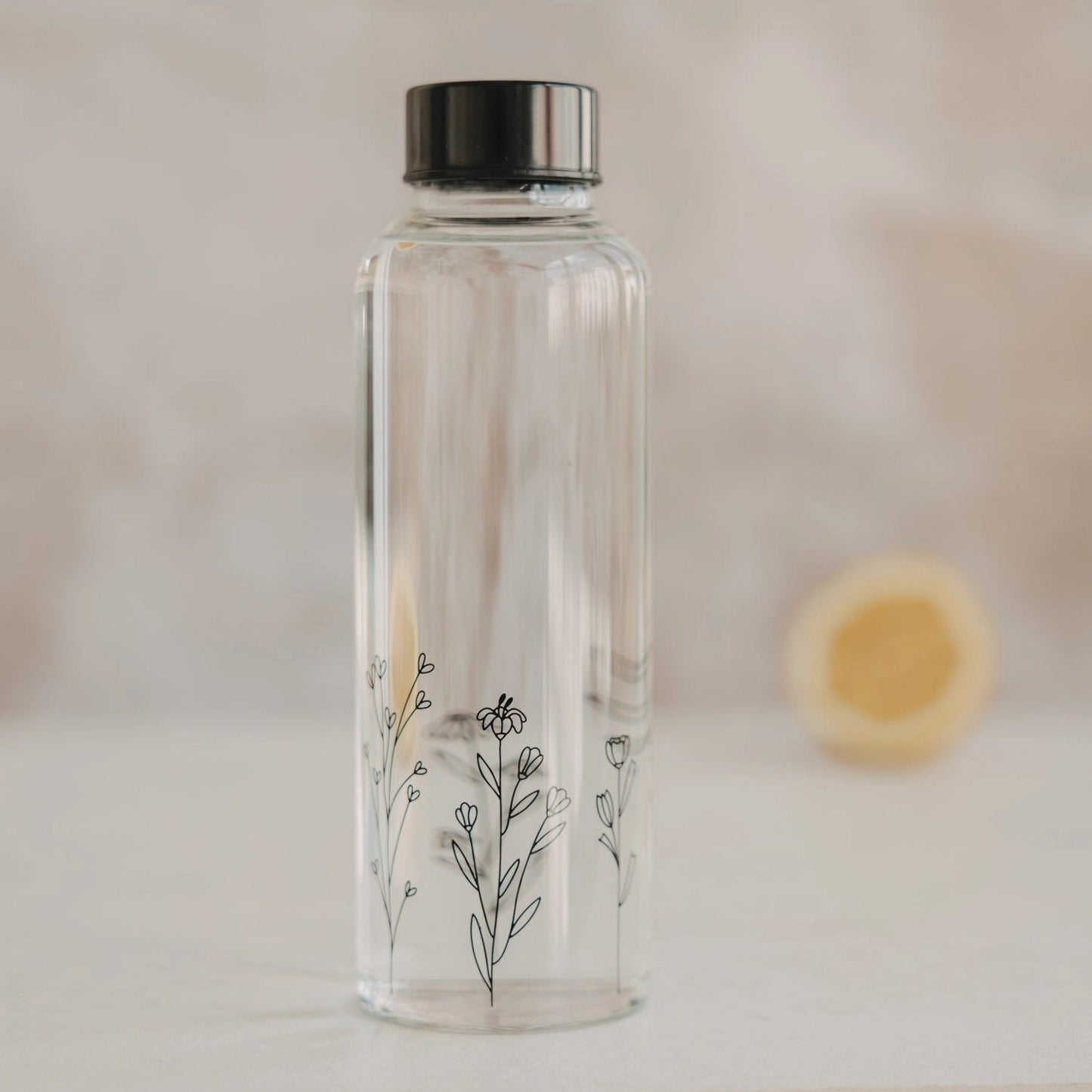 Trinkflasche BLUMENWIESE Glas 500 ml