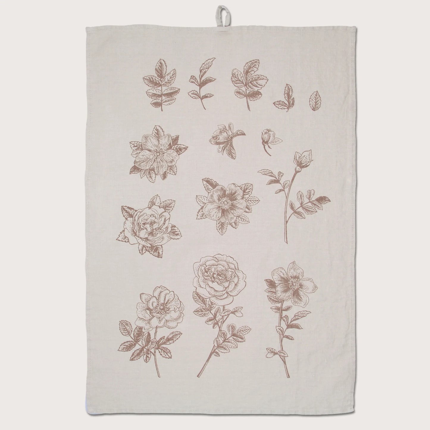 LEINEN Geschirrtuch WILD ROSE