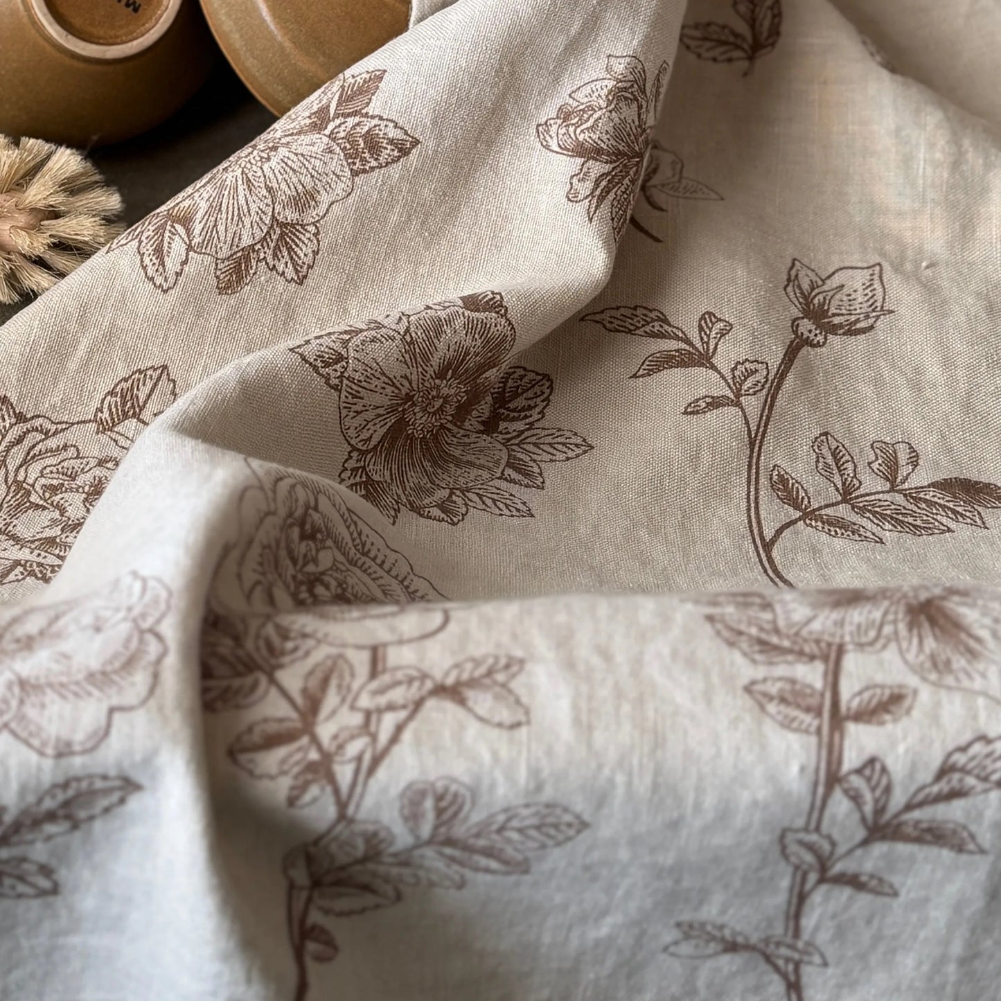 LEINEN Geschirrtuch WILD ROSE