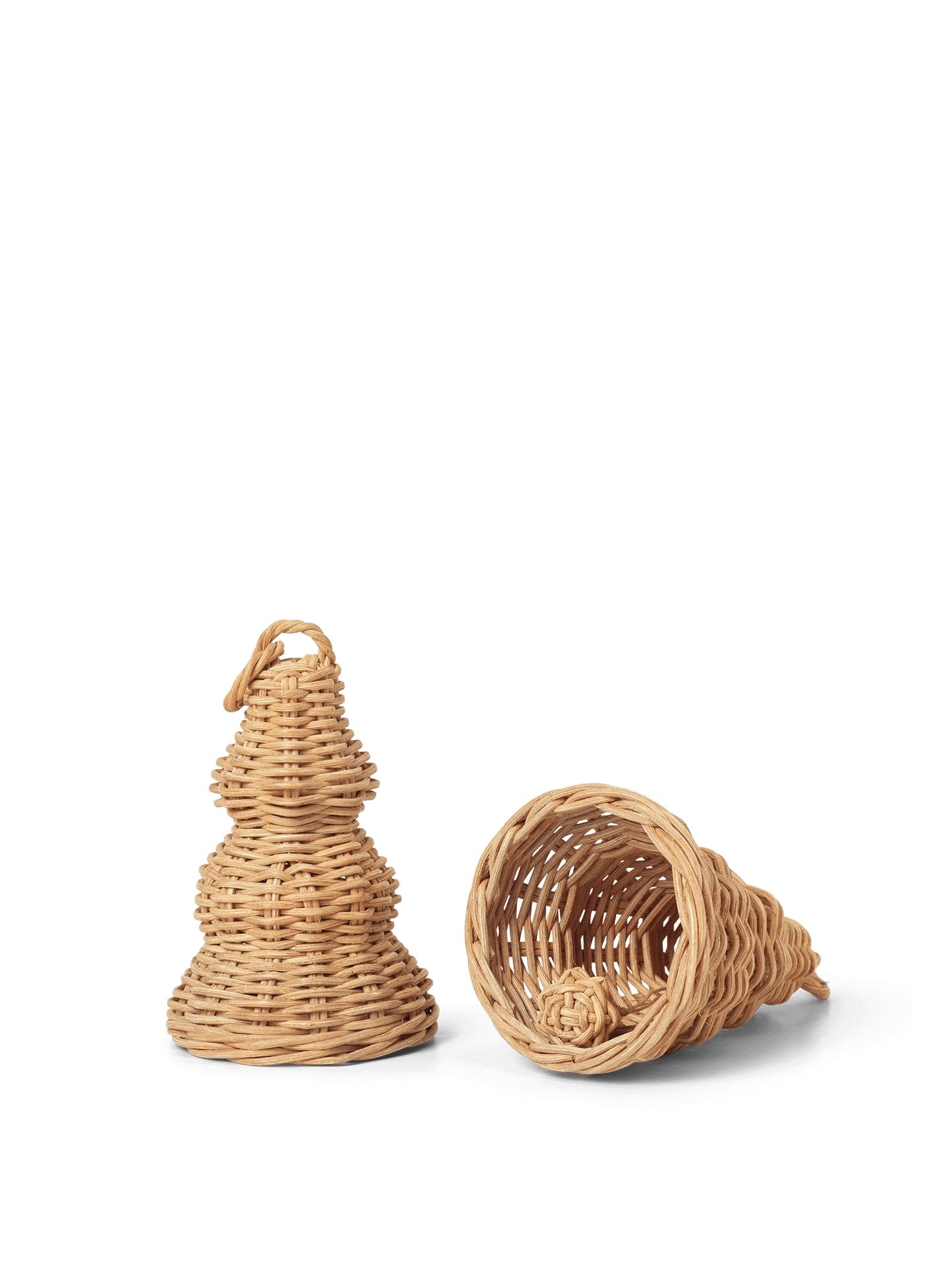 Geflochtene GLOCKEN Set ( 2 ) Rattan