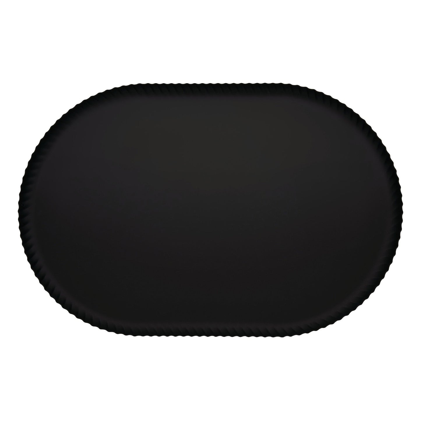 PLEATS Tablett Schwarz oval