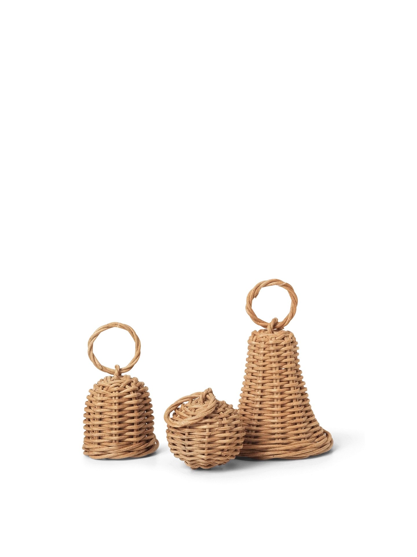 Geflochten GLOCKEN Set ( 3 ) Rattan