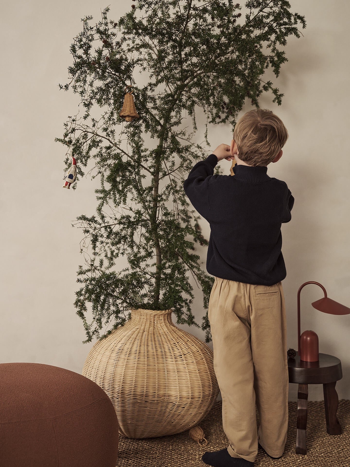Geflochten GLOCKEN Set ( 3 ) Rattan