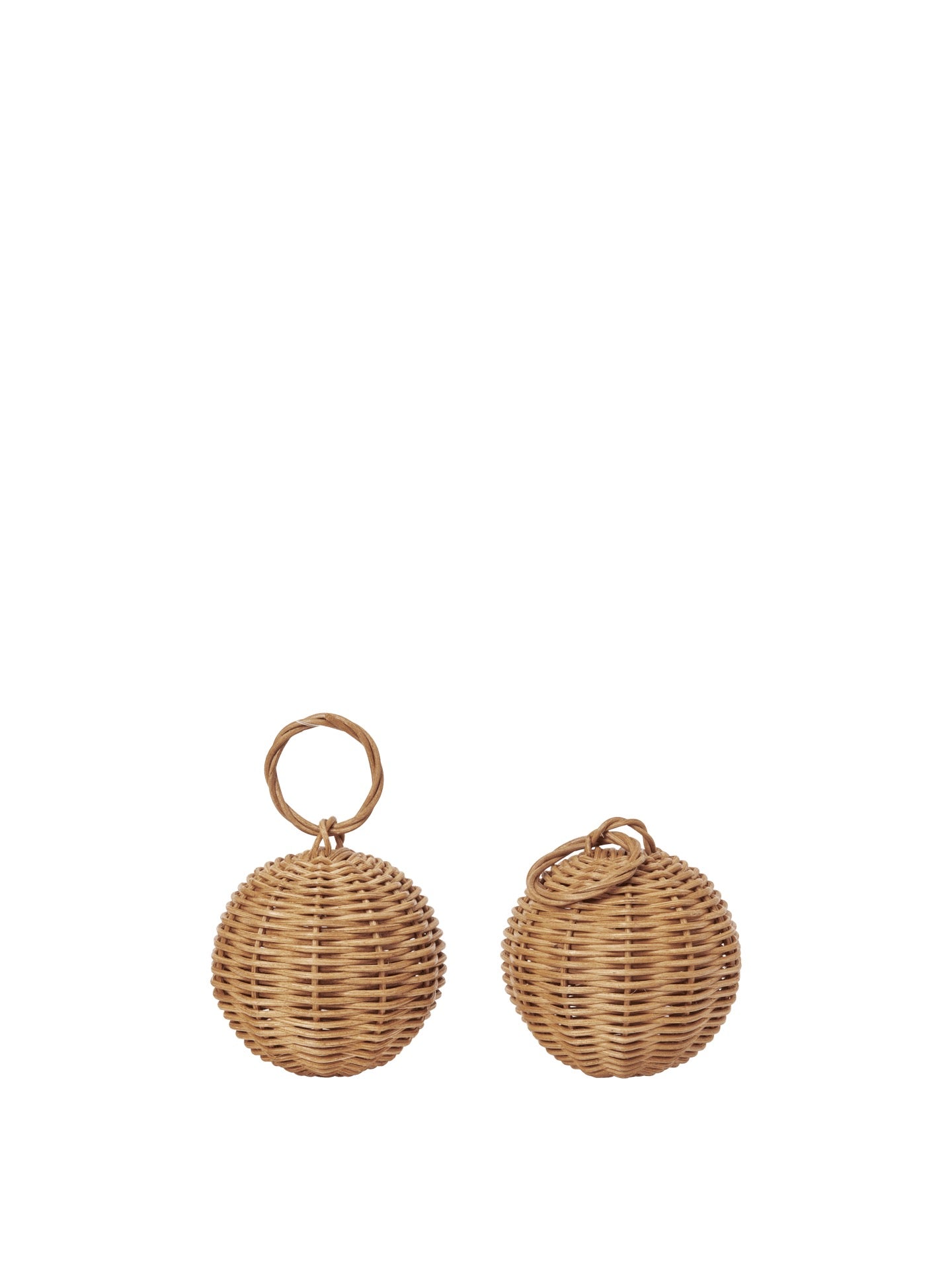 Geflochtene Kugeln Set ( 2 ) Rattan