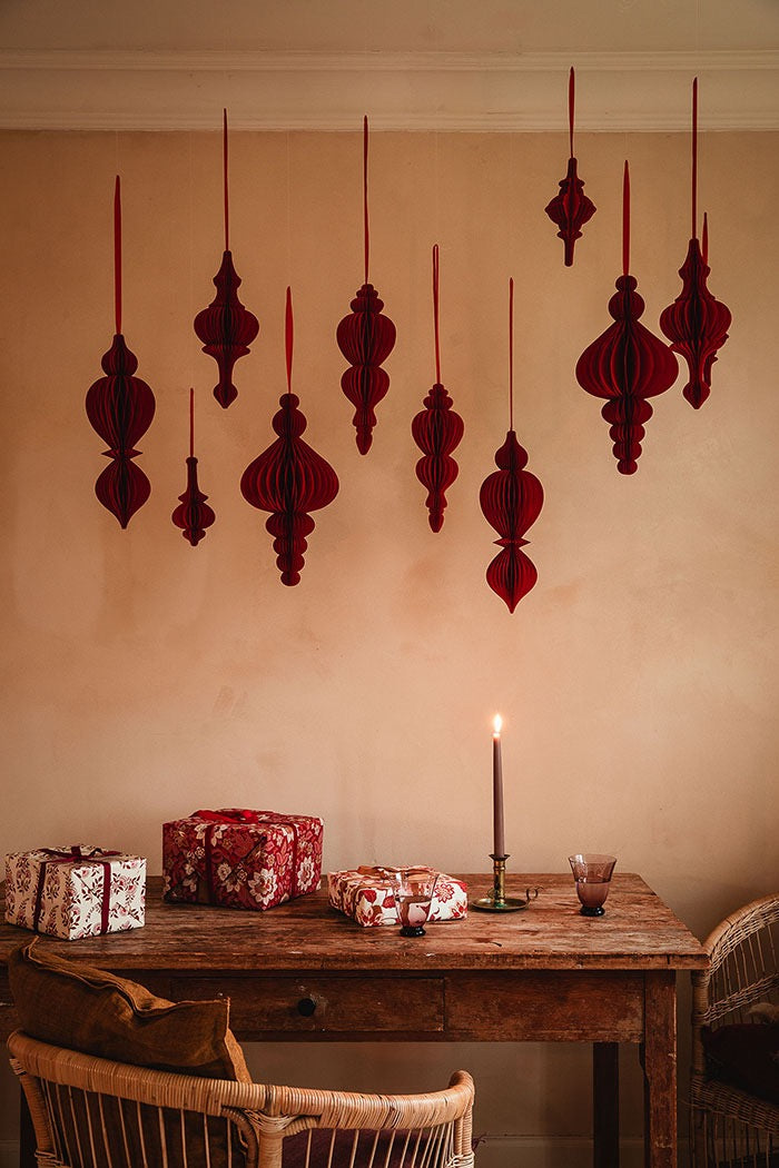Honeycomb ORNAMENT 20 cm Ruby