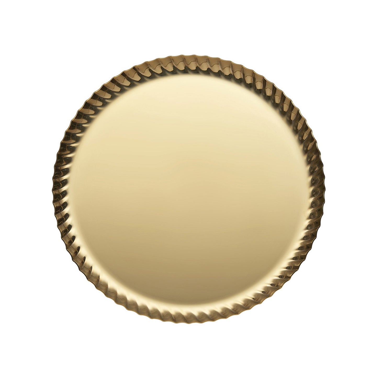 PLEATS Tablett Gold rund