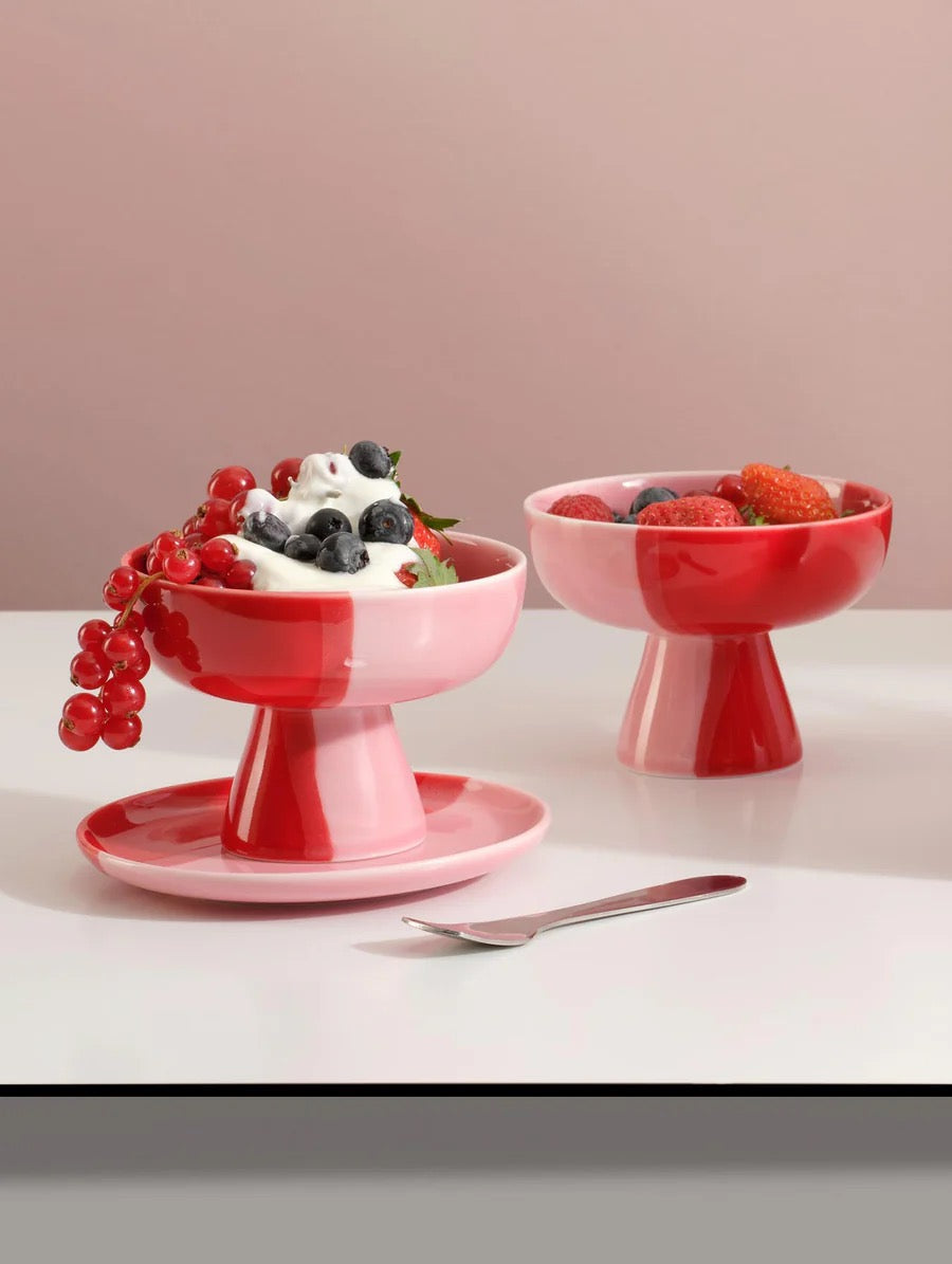Schale auf Fuß STRAWBERRY Smoothie