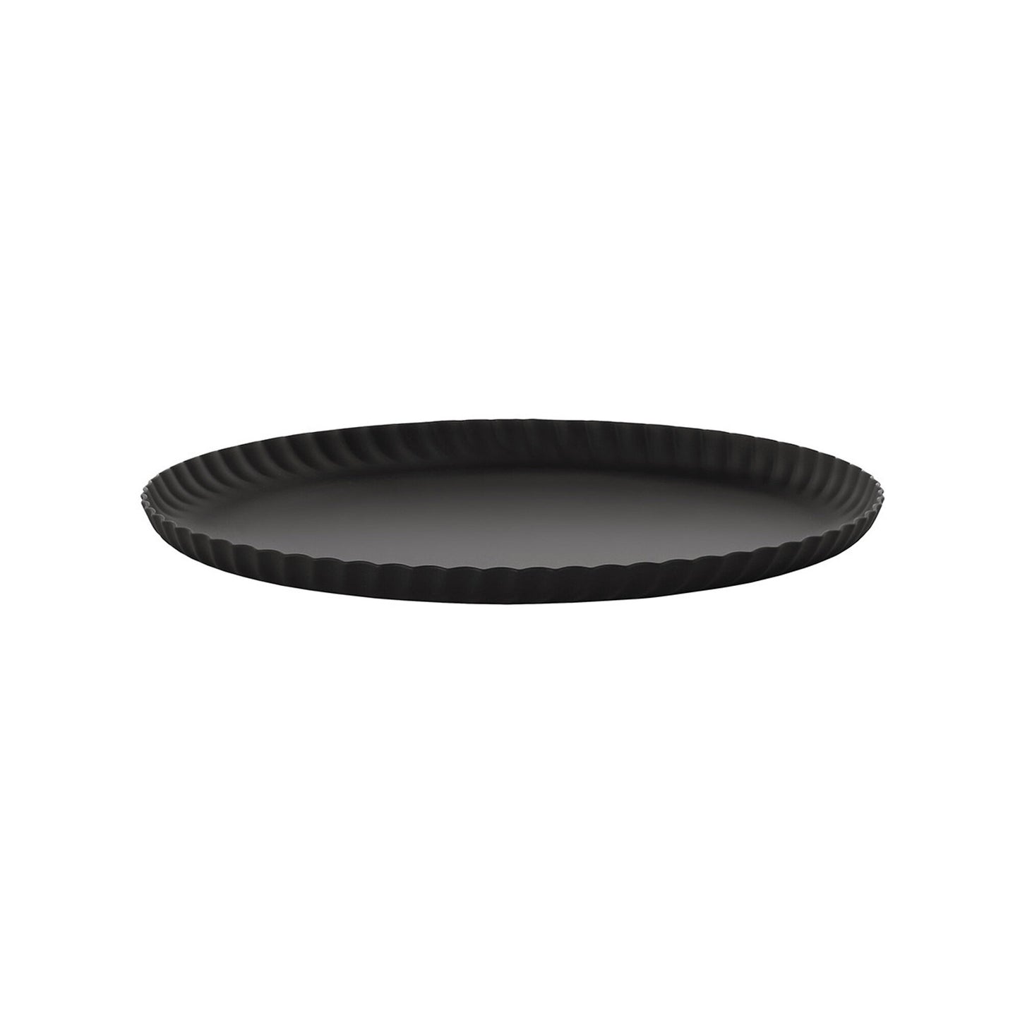 PLEATS Tablett Schwarz rund