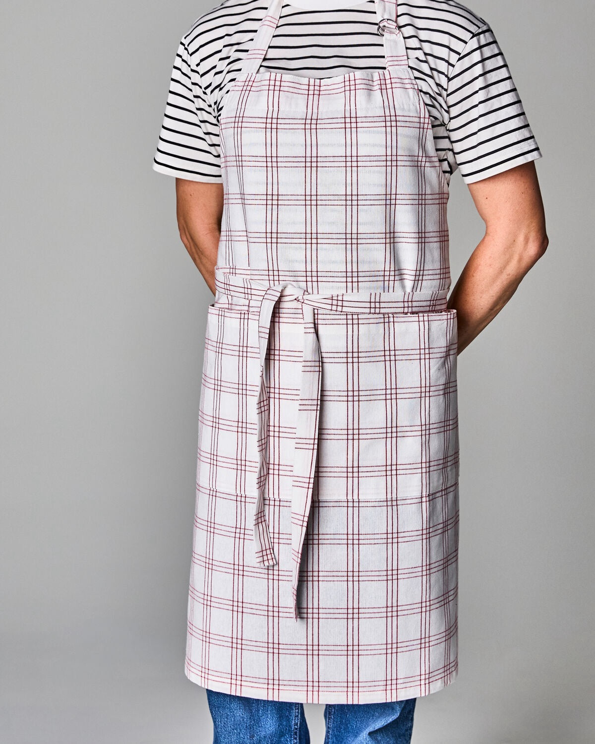 CHEF Schürze Rot/weiß kariert