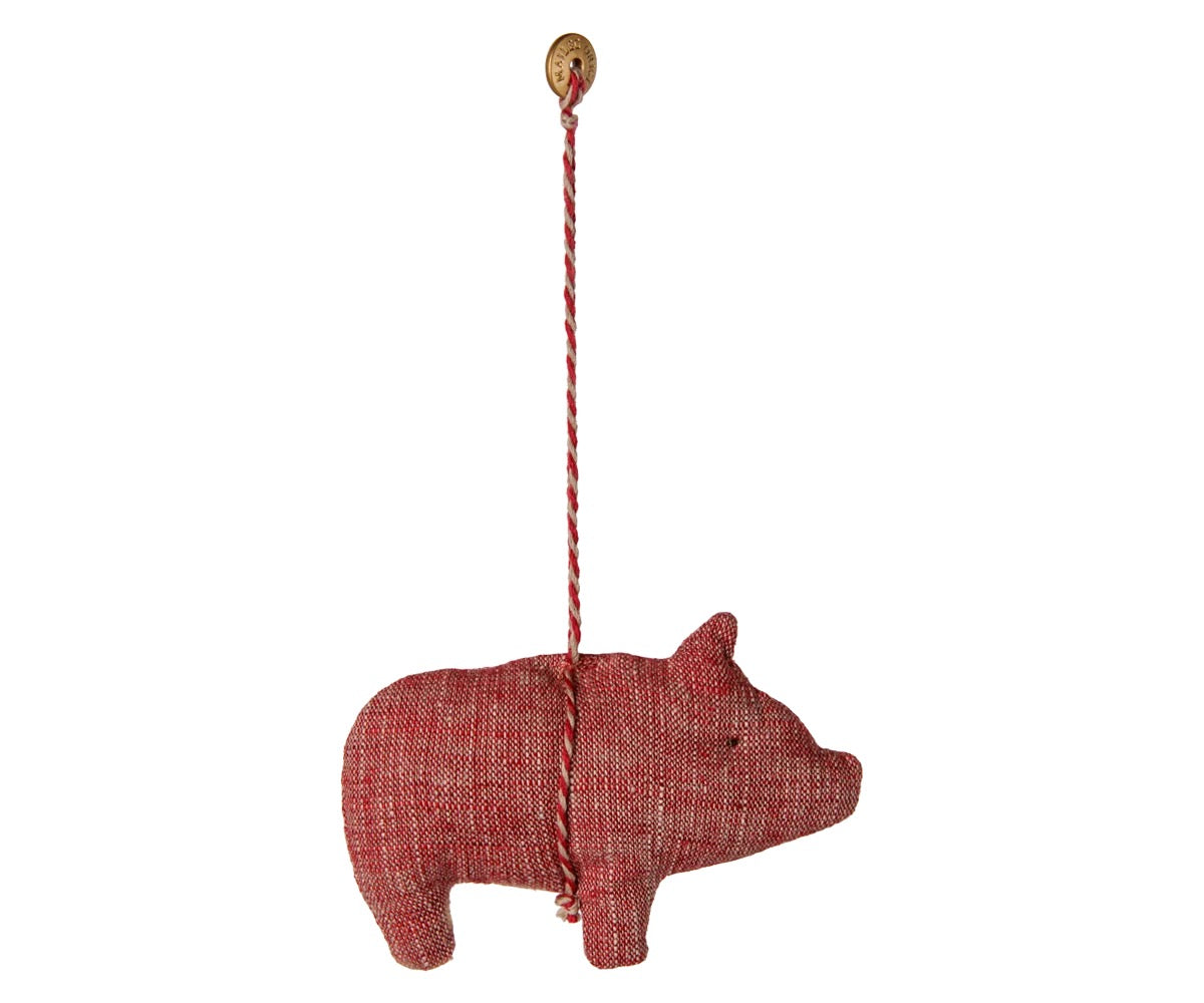 Stoff Hänger SCHWEIN / Rot