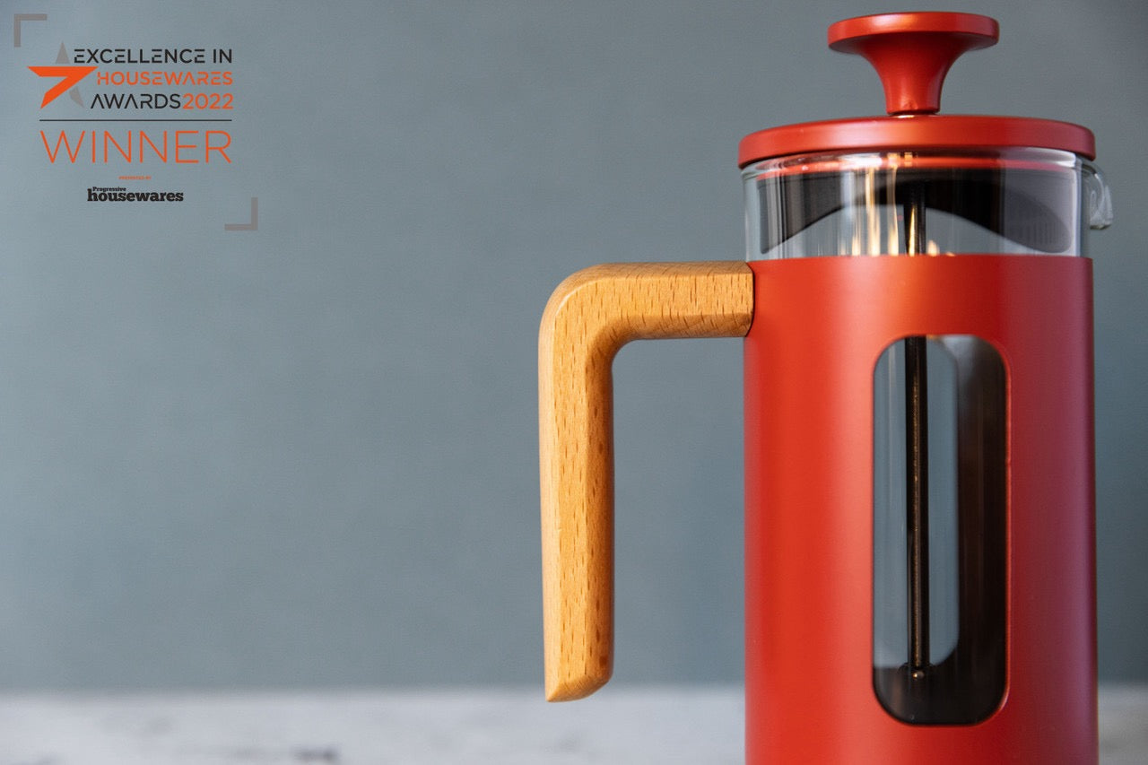 Cafetiere  ROT / Holz 3 er