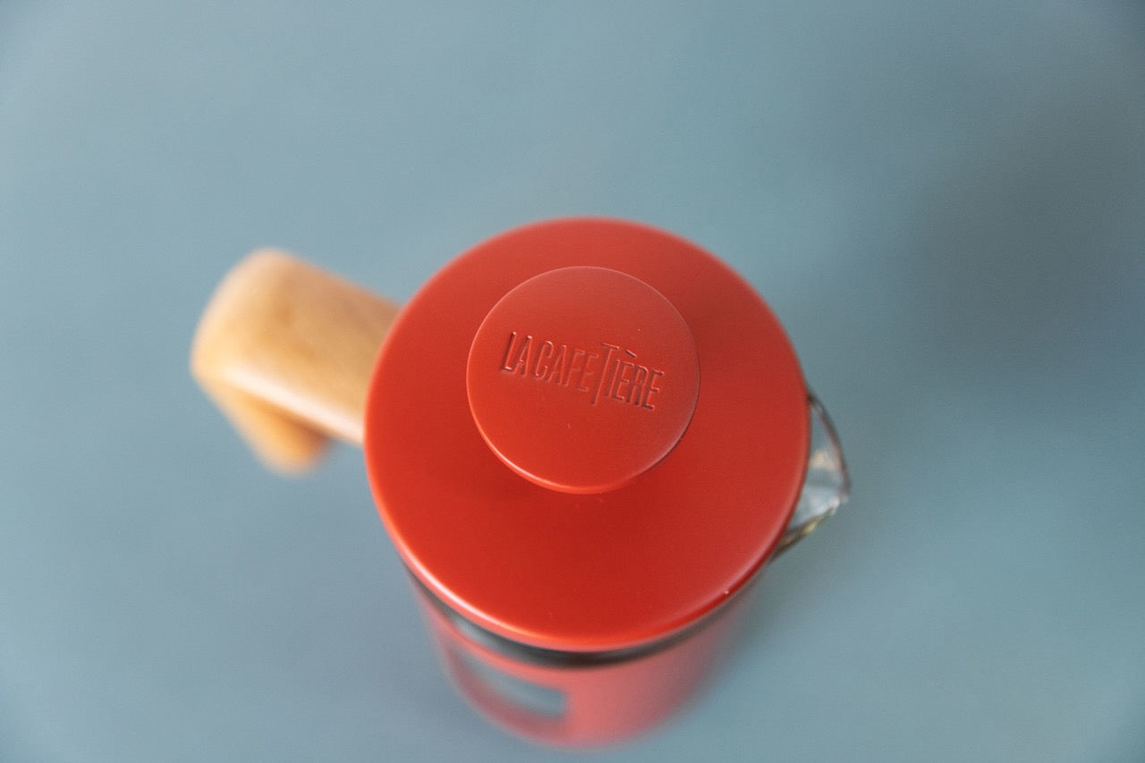 Cafetiere  ROT / Holz 3 er