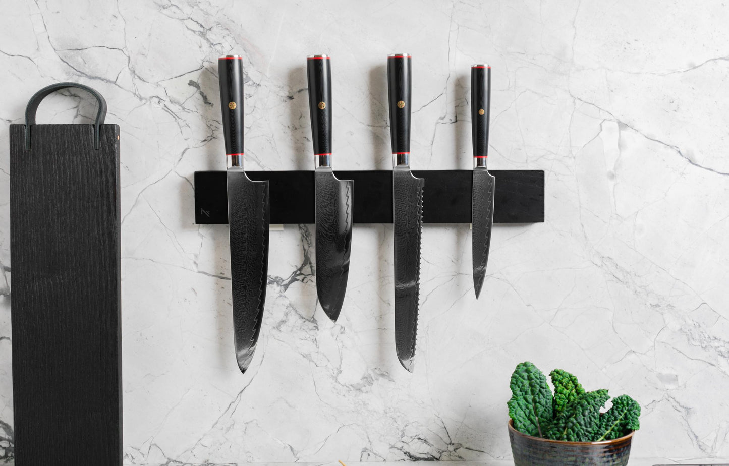 Messer Wandmagnet Halter  40 cm Schwarz