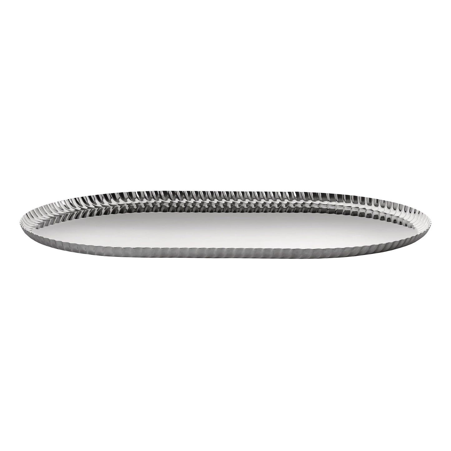 PLEATS Tablett Edelstahl oval