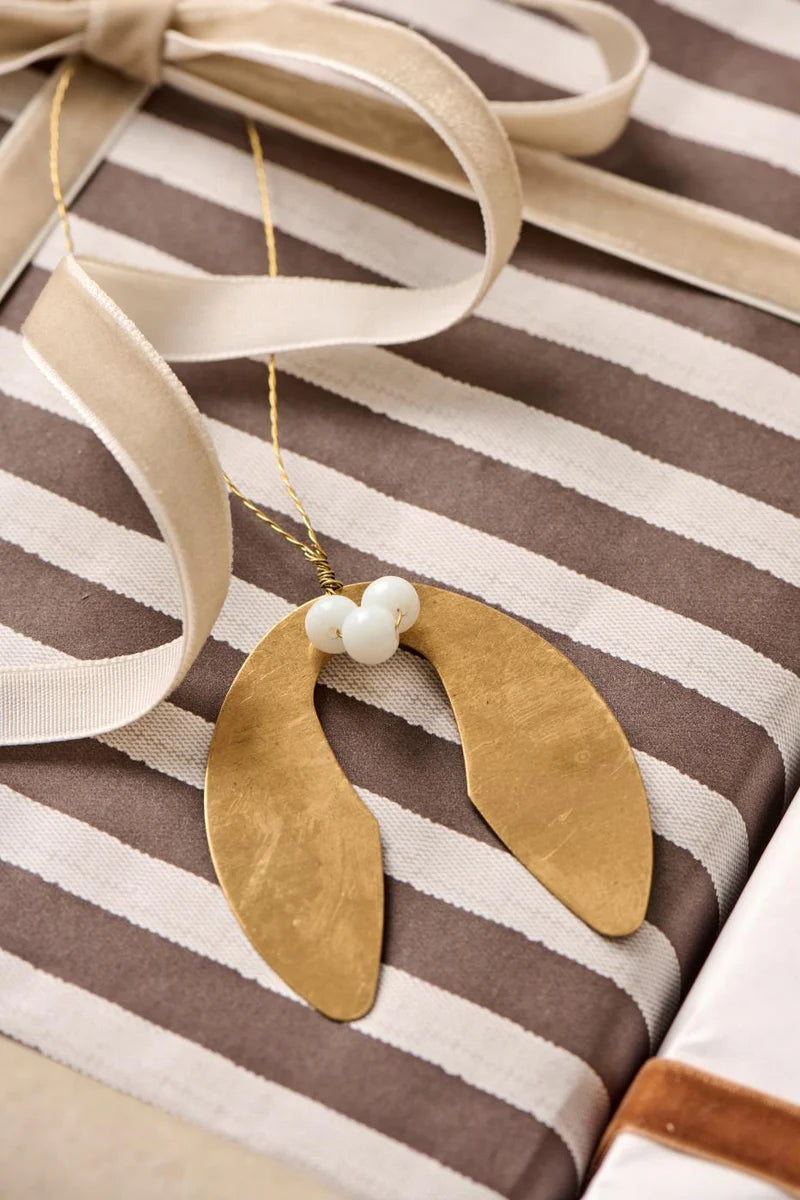 MISTEL Anhängerchen Messing / Perle