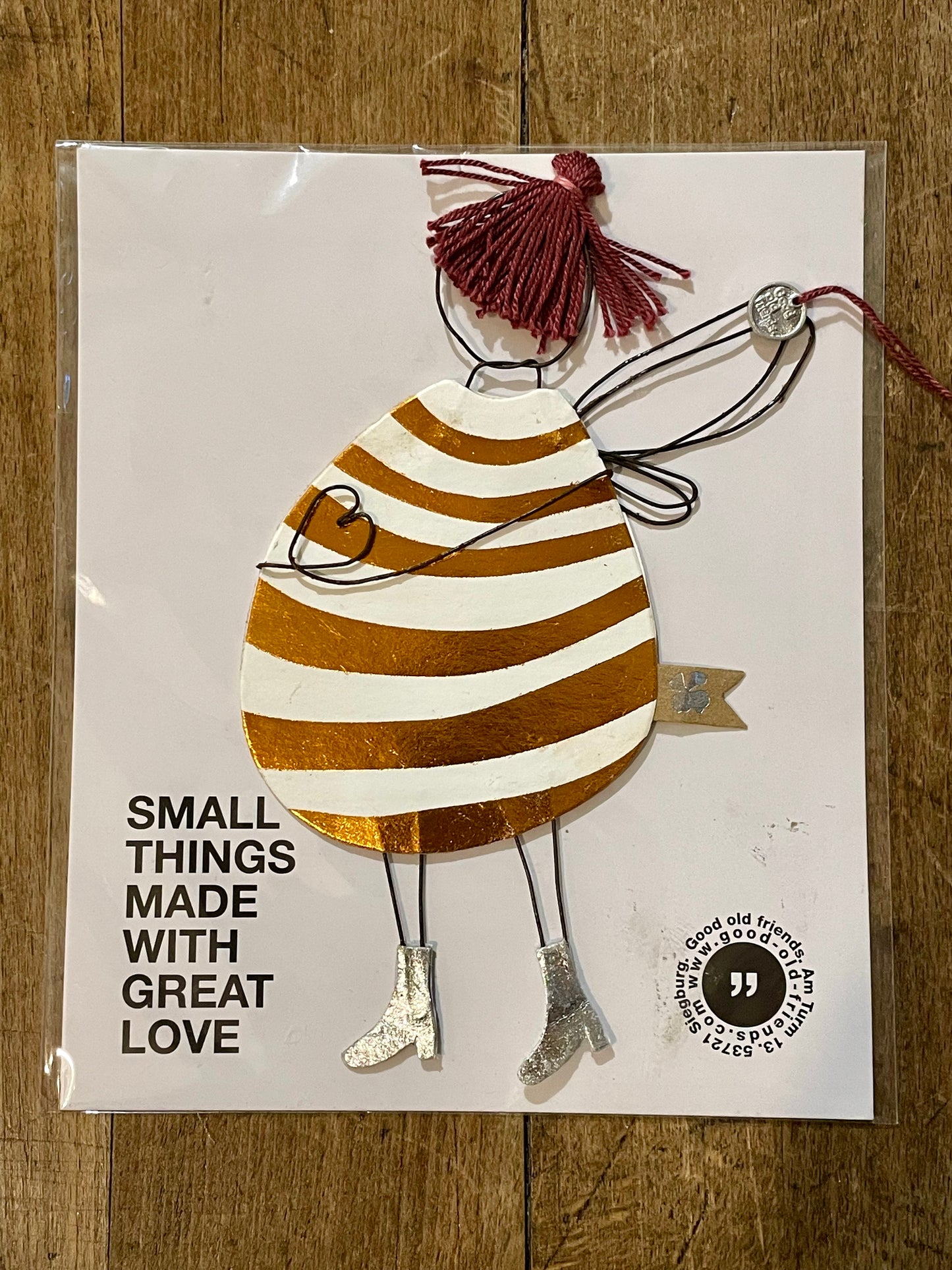 Pummelfee STRIEFEN Kupferfarben